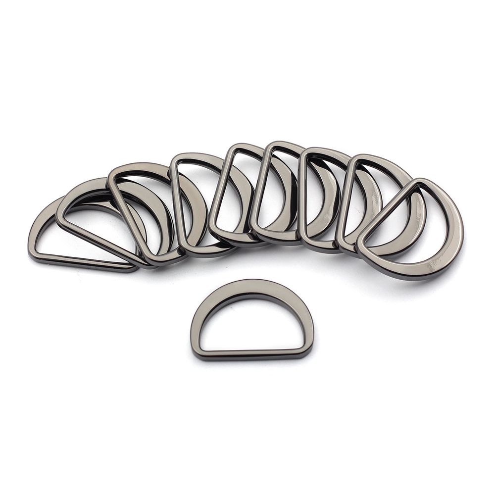 Полукольцо литое металл внутр. 25 мм (внешн. 31х23 мм), плоское, 10 шт, чер.никель ГР, 6881