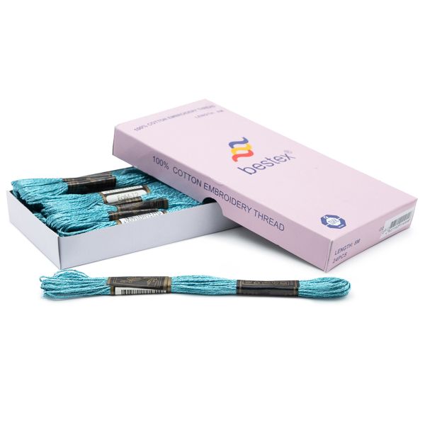 Мулине металлизированное, Bestex, цв.EG-M12, 24 мотка по 8 метров