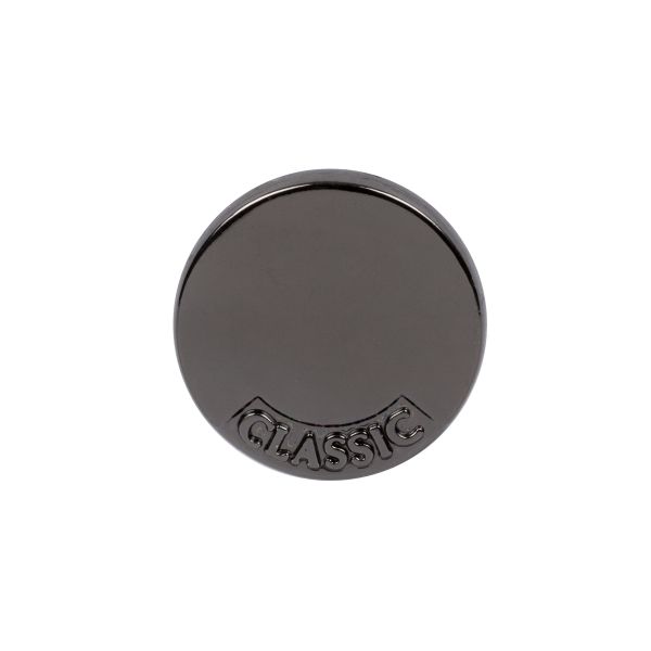 Кнопка Альфа (S-образная) ⌀12.5 мм, 36 шт, металл, нерж., 06 черн.никель, MIKRON JK 001