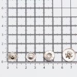 Кнопка Альфа (S-образная) ⌀15.0 мм, ≈50 шт, №54, Таблетка, МЕТАЛЛ, ответ. части 12.5 мм, никель, NEW STAR