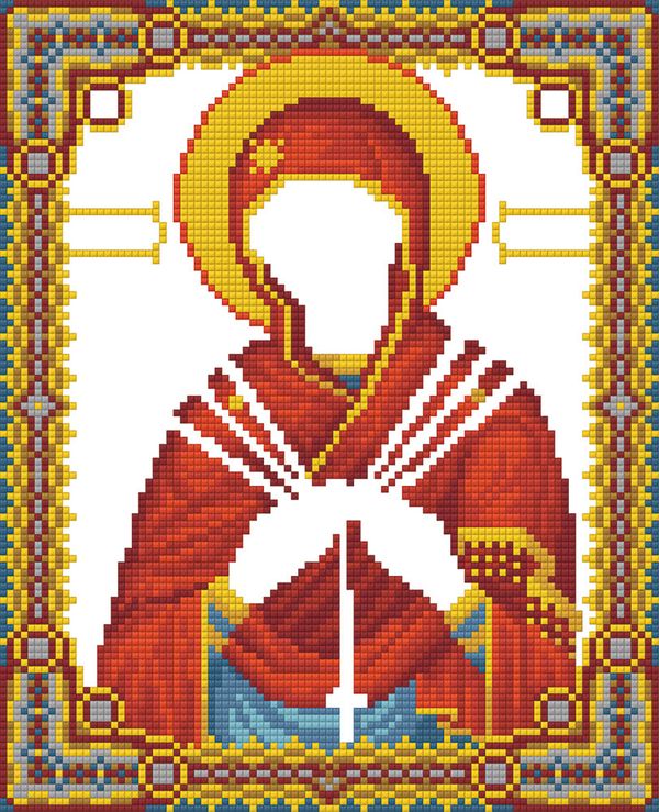 Алмазная (кристальная) мозаика Фрея, Икона Божией Матери Умягчение злых сердец, 27х22 см