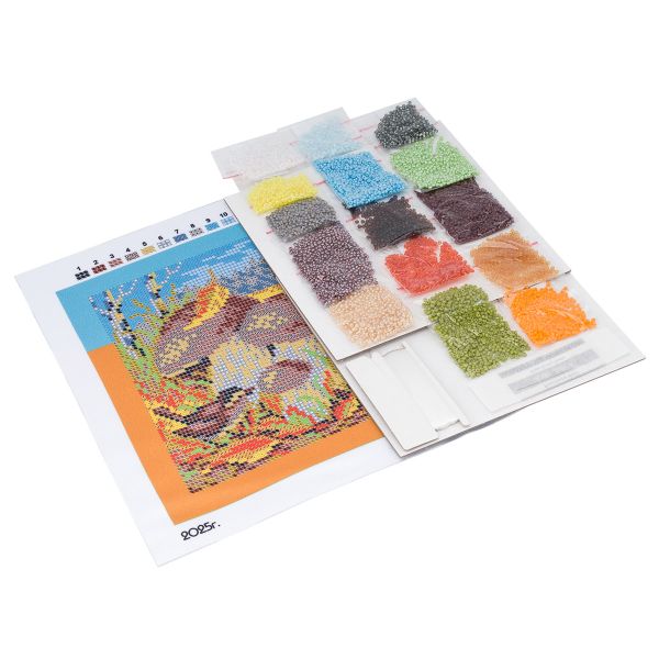 Набор для вышивания бисером Кроше (Радуга бисера) Т30_5206, Боровики 14х14см