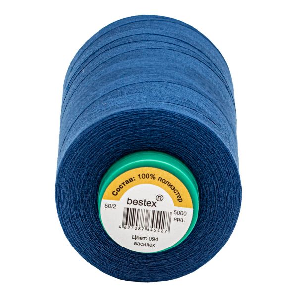 Нитки универсальные Bestex 50/2, 4570 м (5000 ярд) / 1 кат., 094 василек