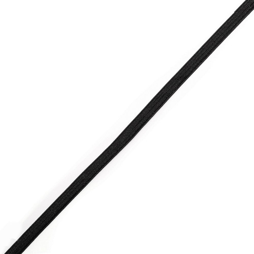Резинка бельевая (стандартная) 6 мм / 200 метров, вязаная, 3.9г, цв.черный