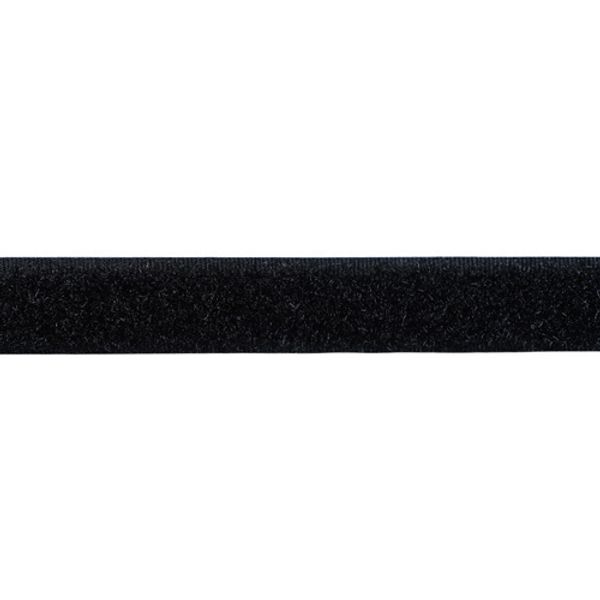 Лента контактная липучка (велкро) пришивная 15 мм / 25 метров, S090769 черный, ПЕТЛЯ, качество 