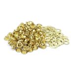 Люверсы металл ⌀_5.0 мм (внутр.), золото, 100 шт, BIG