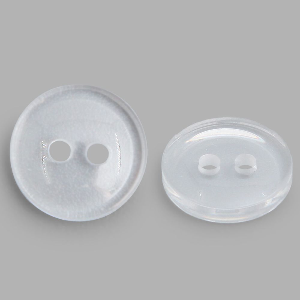 Пуговицы 2 прокола 18L, 11 мм, (Clear (прозрачный)), NE74, 144 шт