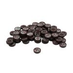 Пуговицы 4 прокола 18L (11мм), пластик (col.08 темно-коричневый), CB_M-57, 72 шт