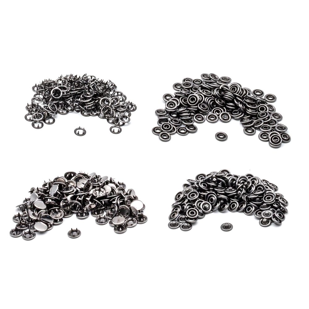 Кнопка рубашечная (джерси) закрытая ⌀9.5 мм, ≈144 шт, МЕТАЛЛ, чер.никель, NEW STAR