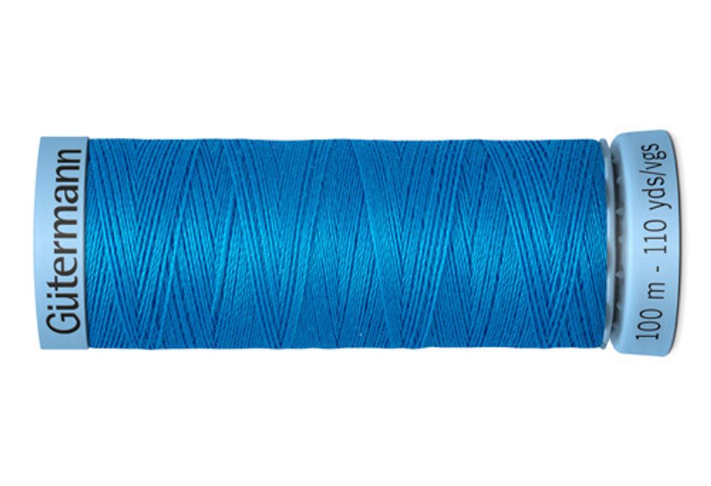 Нитки шелковые Gutermann Silk S303, 100м, 386 королевский синий, 5 катушек