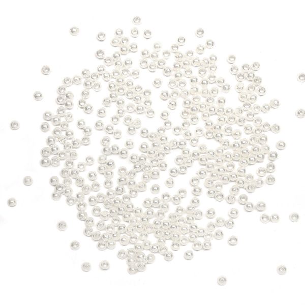 Бусины пластик (жемчуг) ⌀3 мм, 20 г, Astra&Craft, 001 NL белый
