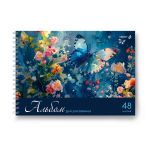 Альбом для рисования 100 г/м², A4 29.5х21 см, 5 шт на гребне 48 л, 01622 Ярко - синий мир, Светоч А234