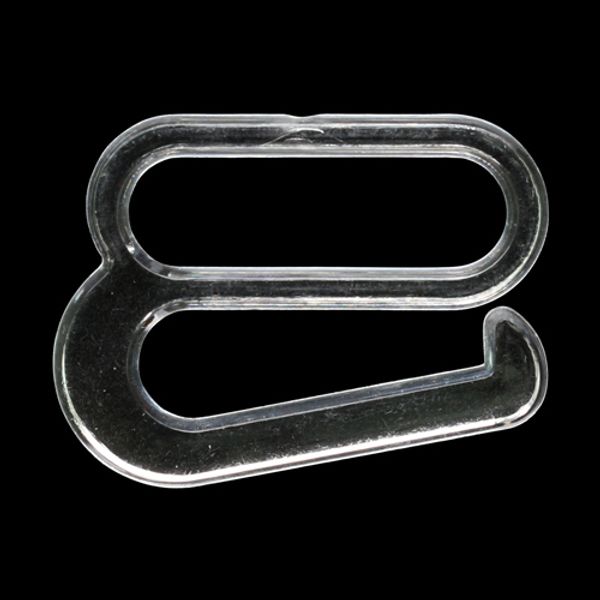 Крючки для бюстгальтера пластик 20.0 мм, 100 шт, прозрачный