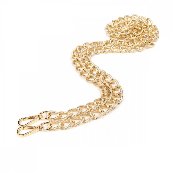 Цепочка для сумки с карабинами металл l=1200 мм, шир.14 мм, TBY.109705, цв.золото уп.1ш