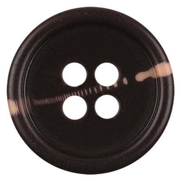 Пуговицы 4 прокола костюмные 15 мм, 12 шт, 304 т.коричневый, Blitz DRN 0047