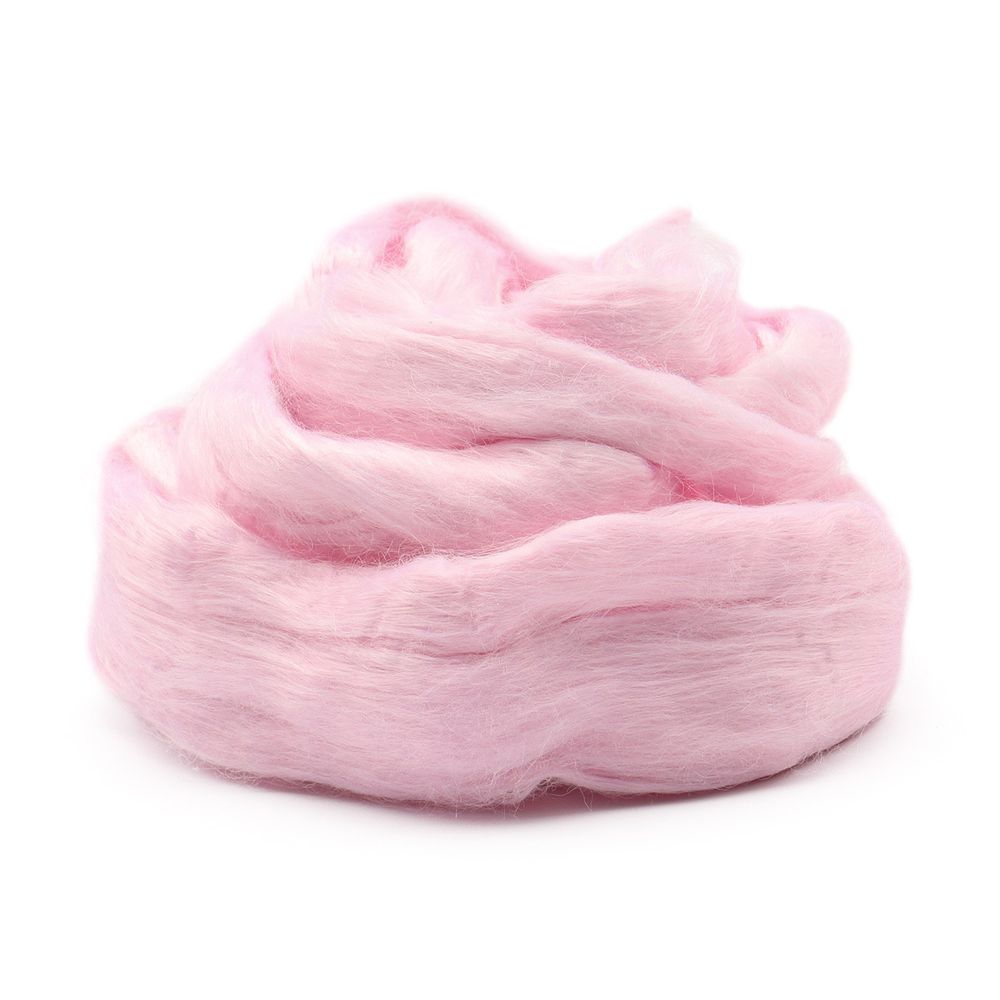 Шерсть для валяния вискоза 100%, 50 гр., цв.1448 мультиколор св.бегония, 1 шт