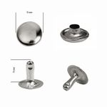 Хольнитены односторонние сталь 9х9 мм, №33, TBY.5109 цв. никель уп. 1000 шт, TBY