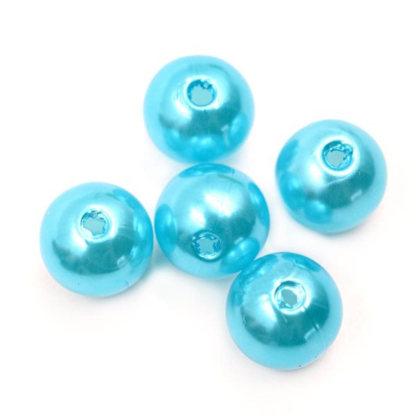 Бусины пластик (жемчуг) ⌀10 мм, 25 г, Astra&Craft, 029 NL голубой