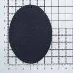 Заплатки пришивные из замши, овал 6х8,2см с перфорацией, 2 шт, 100% кожа, 22 темно-синий, 59114