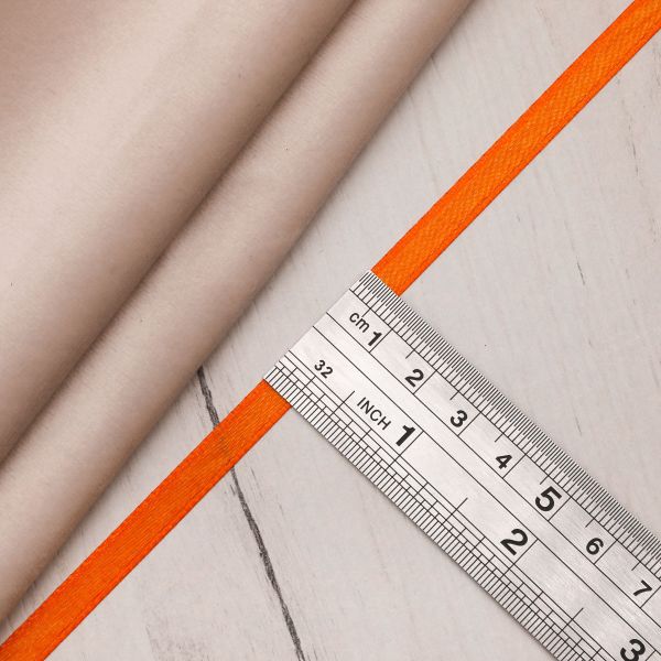 Лента атласная 1-сторонняя 6.0 мм / 22.86±1 метров, 044 оранжевый, Globus