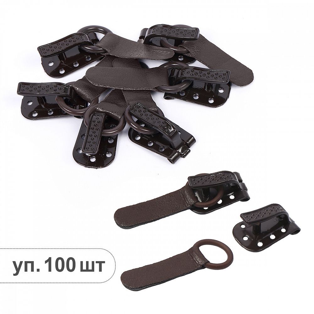 Крючок шубный TBY 50 мм, TBY-0122, цв. F304 коричневый темный уп. 100 шт