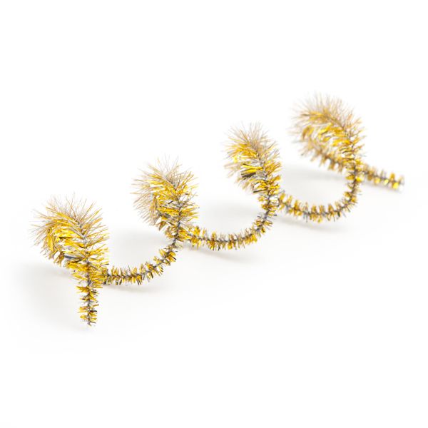 Проволока синельная блестящая Цветок 12 мм / 300мм, 15 шт, Astra&Craft (B-045 золотой)