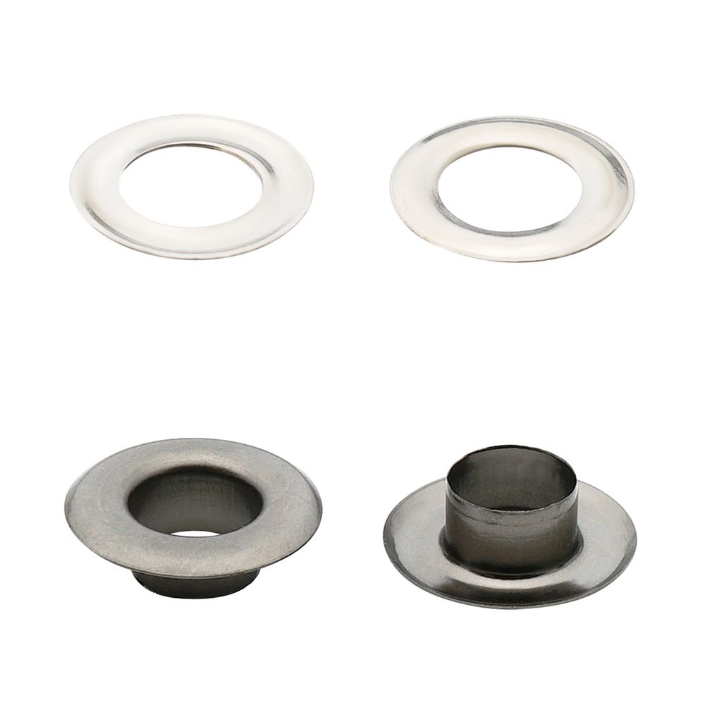 Люверсы металл ⌀_9.2 мм (внутр.), №24, сталь, чер.никель, 100 шт, New Star