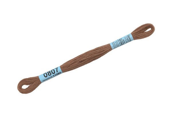 Мулине Gamma 100% хлопок, цв.0807 св.коричнев., 24 мотка по 8 метров