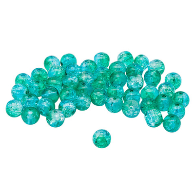Бусины стекло ⌀8 мм, кракле, 46 шт, Astra&Craft, SY 29 градиент голубой/зеленый, 1301138