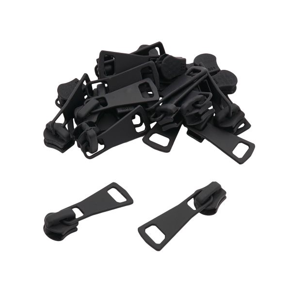 Слайдер (замок) для молнии трактор Т5 (5 мм), черная резина 34х14, 20 шт, ГЛТ9519