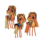 Набор для вышивания нитками Риолис, Магниты Лошадки 5х10см