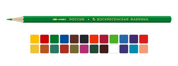 Карандаш акварельный в наборе Царевны заточенный 2х24 цв, в металлической коробке, ВКФ TSR-WCPM-6024