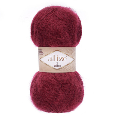 Пряжа Alize (Ализе) 3 Season / уп.5 мот. по 100 г, 500 м, 57 бордо