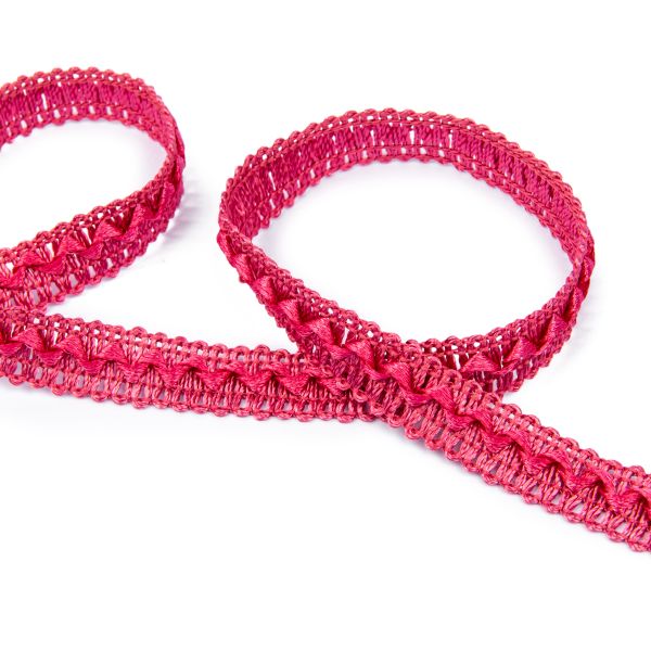 Тесьма декоративная Gamma Самбоса GSL-201 13 мм, 33 м, 077 бордовый