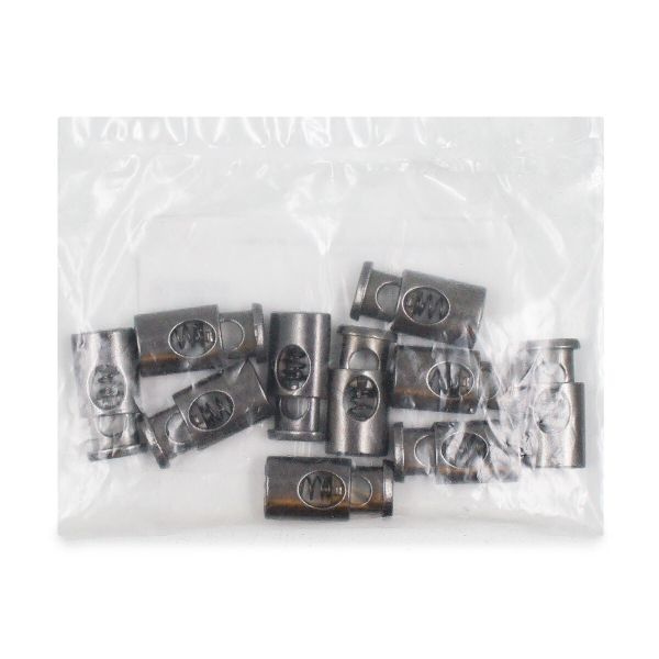 Фиксатор (зажим) для шнура металл 1 отв., 20х10 мм, (in ⌀4.5 мм), цв.чер.никель, 10 шт