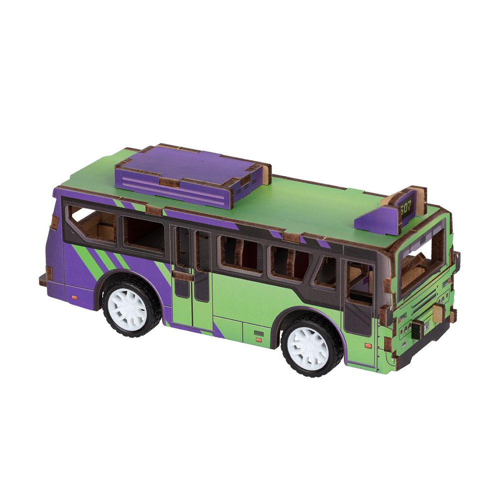 Пазл объемный 3D, 30 элементов, Серия Транспорт (мини) Автобус, Rezark ROM-05