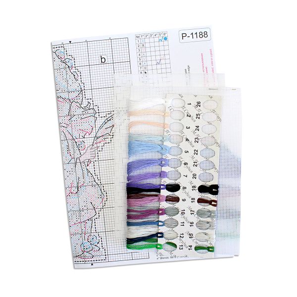 Набор для вышивания нитками МП Студия, на пластиковой канве Пьеро 18х10 см