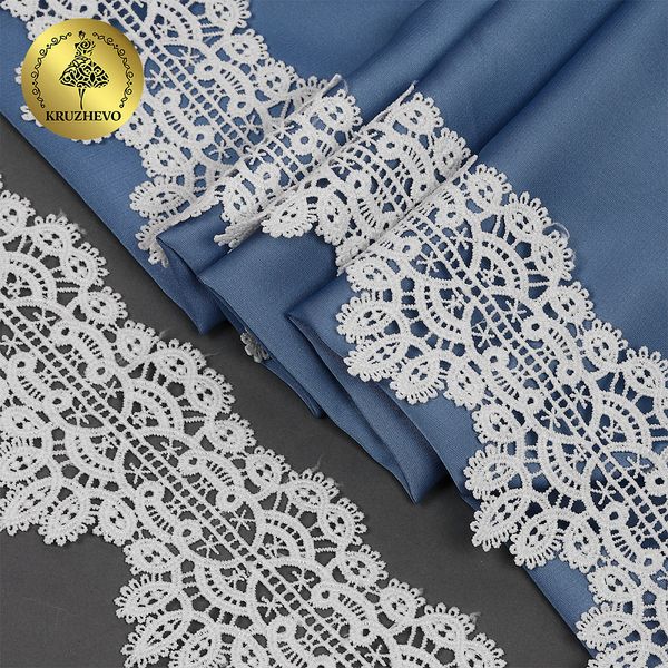 Кружево гипюр (плетёное) 70 мм / 13.71 метров, TBY.SUN.11, цв.белый