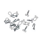 Крючки пришивные 12х7 мм, 18 шт, черный, KOH-I-NOOR 30 (6001 №4)