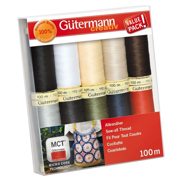 Швейные нитки (набор) Gutermann Sew-all, 10 кат, №1