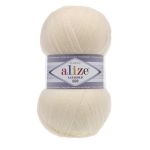 Пряжа Alize (Ализе) Lana Gold 800 / уп.5 мот. по 100 г, 800м, 001 кремовый A