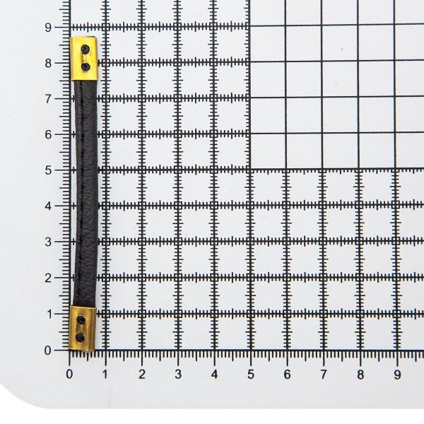 Вешалка для одежды 90х6 мм, из искусственной кожи, черный, упак. 20 шт