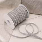 Лента бархатная (тесьма) 09.0 мм / 32.9±2 метров, 0081-1006, 182 серый