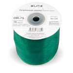 Лента капроновая (органза) 75.0 мм / 22.8±1 метра, 120 изумрудно-зеленый, Blitz OR-75