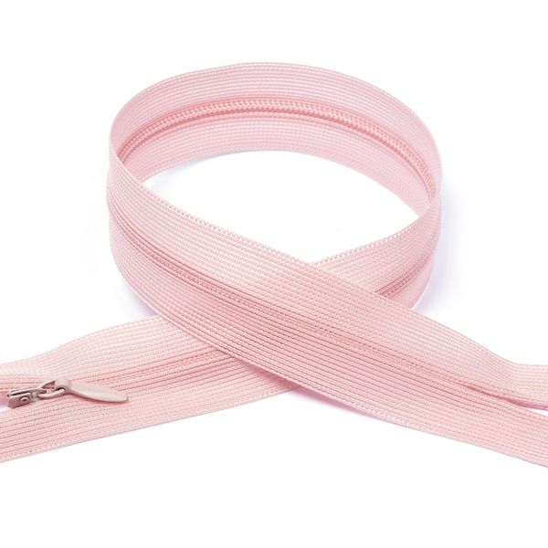 Молния потайная (скрытая) Т3 (3 мм) 1 зам., н/раз., 50 см, цв.S344 бежево-розовый уп.10 шт