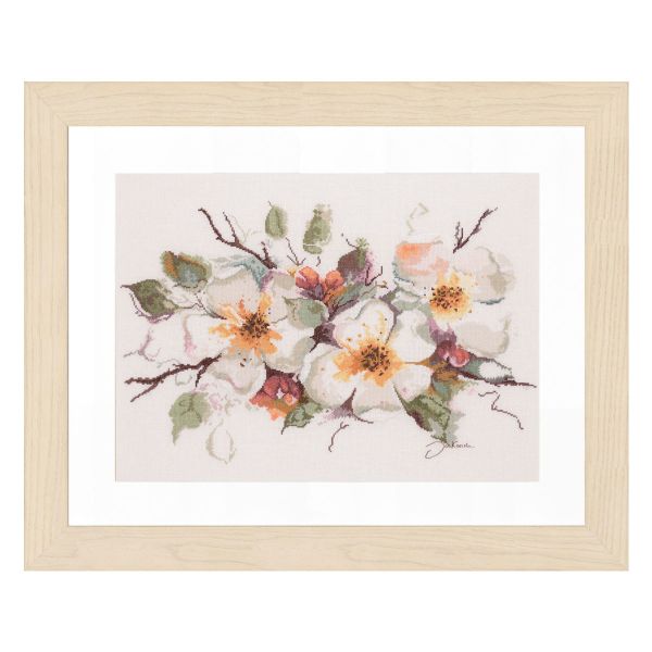 Набор для вышивания нитками Lanarte, Цветение яблони, 49х39 см