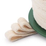 Шнур плоский плетеный х/б ⌀15.0 мм / 50 метров, суровый