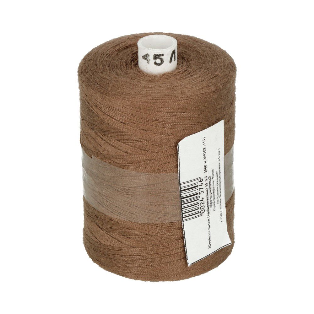 Нитки армированные ПНК им.Кирова 45ЛЛ, 2500 м / 1 кат., 5108 / 151 серо-коричневый