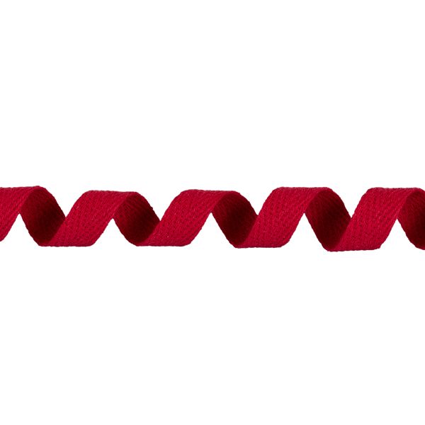 Тесьма (лента) киперная (100% х/б) 10 мм / 50 метров, т.красный/dark red, Gamma TCT-10