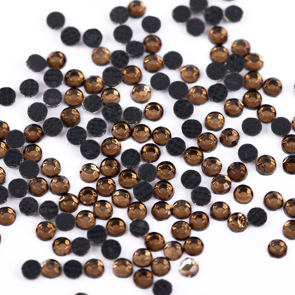 Стразы клеевые акрил 1.9-2.1 мм, 144 шт, 009 табачный (smoked topaz), Zlatka RS/144